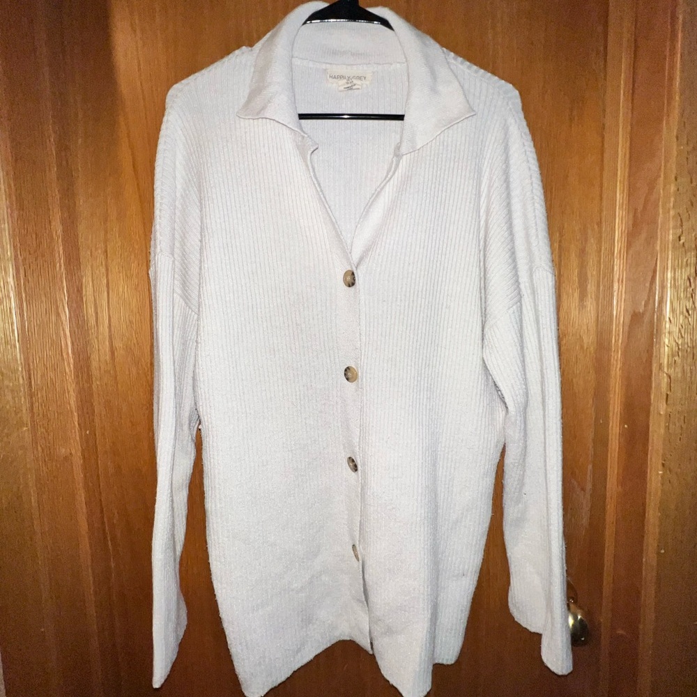 Cozy White Cardigan Sweater